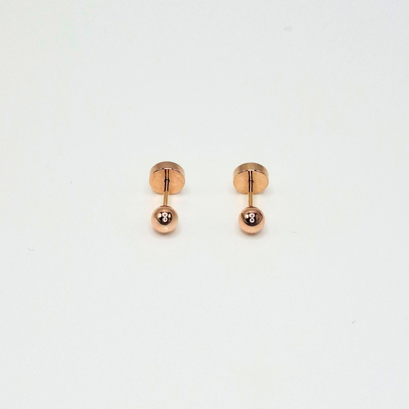 AROS ABRIDORES PARA BEBE  LAMINADOS EN ORO 20K MODELO BOLITA 3,5MM - 1