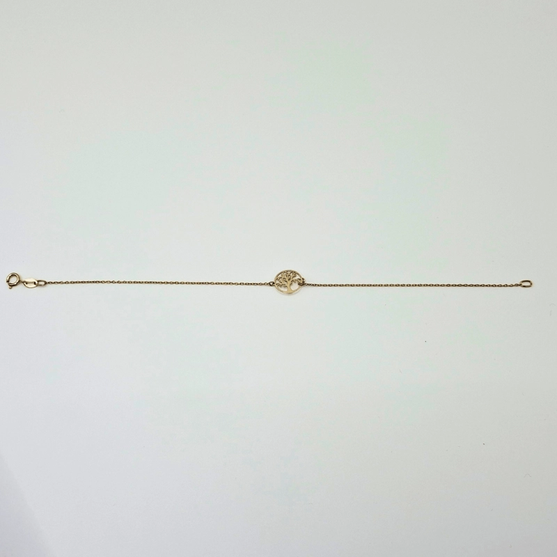 PULSERA ARBOL DE LA VIDA,  18K ORO AMARILLO ITALIANO - 2