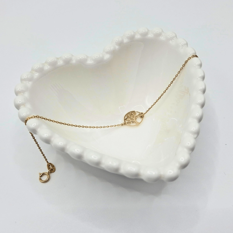 PULSERA ARBOL DE LA VIDA,  18K ORO AMARILLO ITALIANO - 3