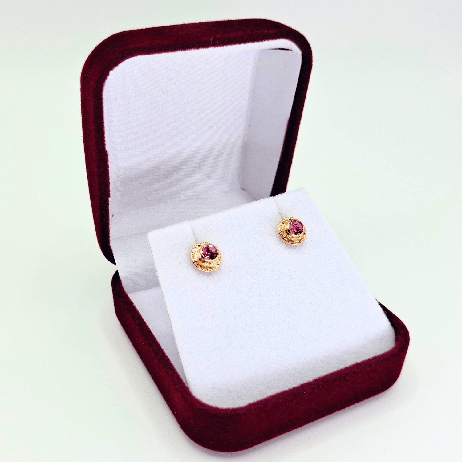 AROS ABRIDORES PARA BEBE  Y NIÑA LAMINADOS EN ORO DE 20K MODELO PIEDRA DE CIRCON L - 4