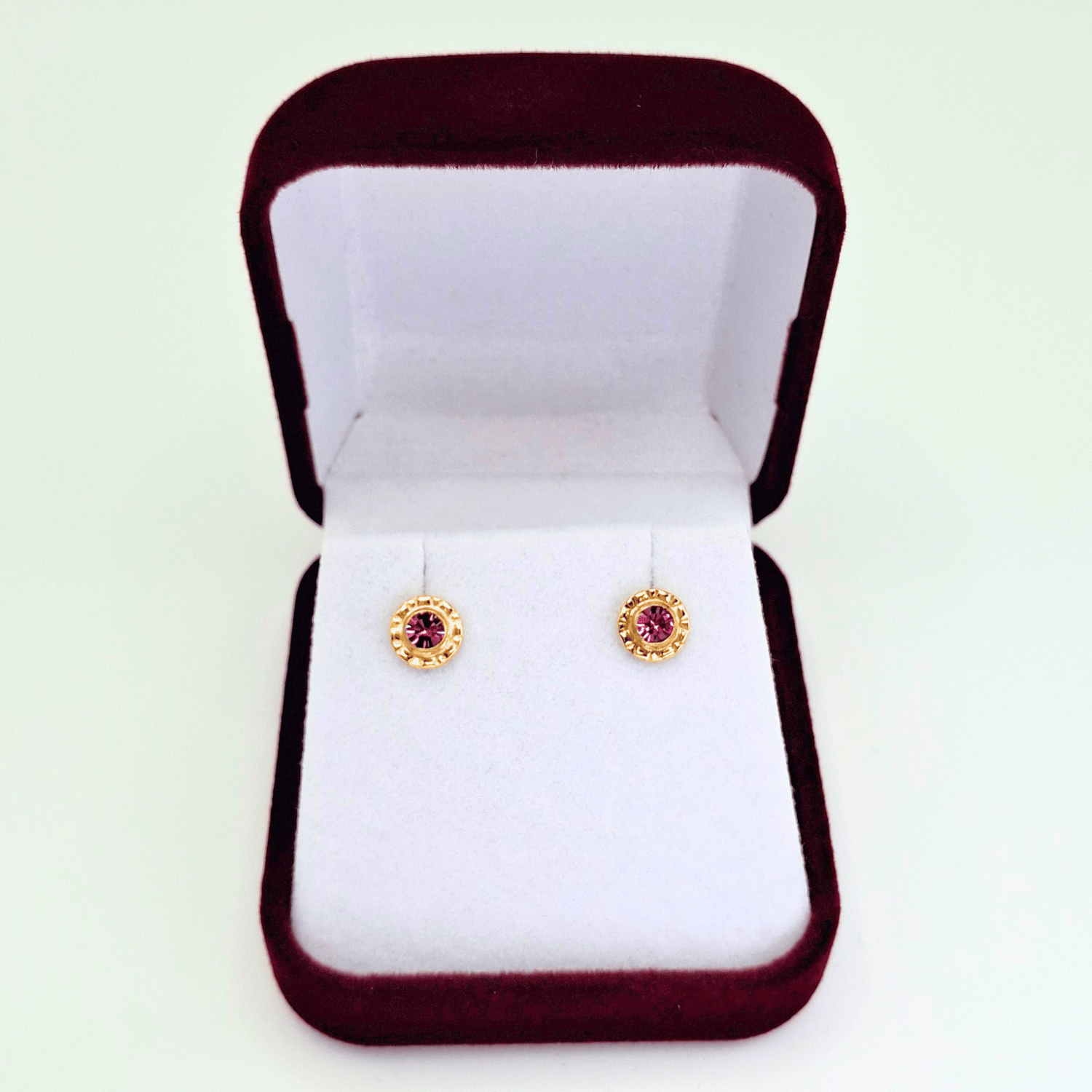 AROS ABRIDORES PARA BEBE  Y NIÑA LAMINADOS EN ORO DE 20K MODELO PIEDRA DE CIRCON L - 5