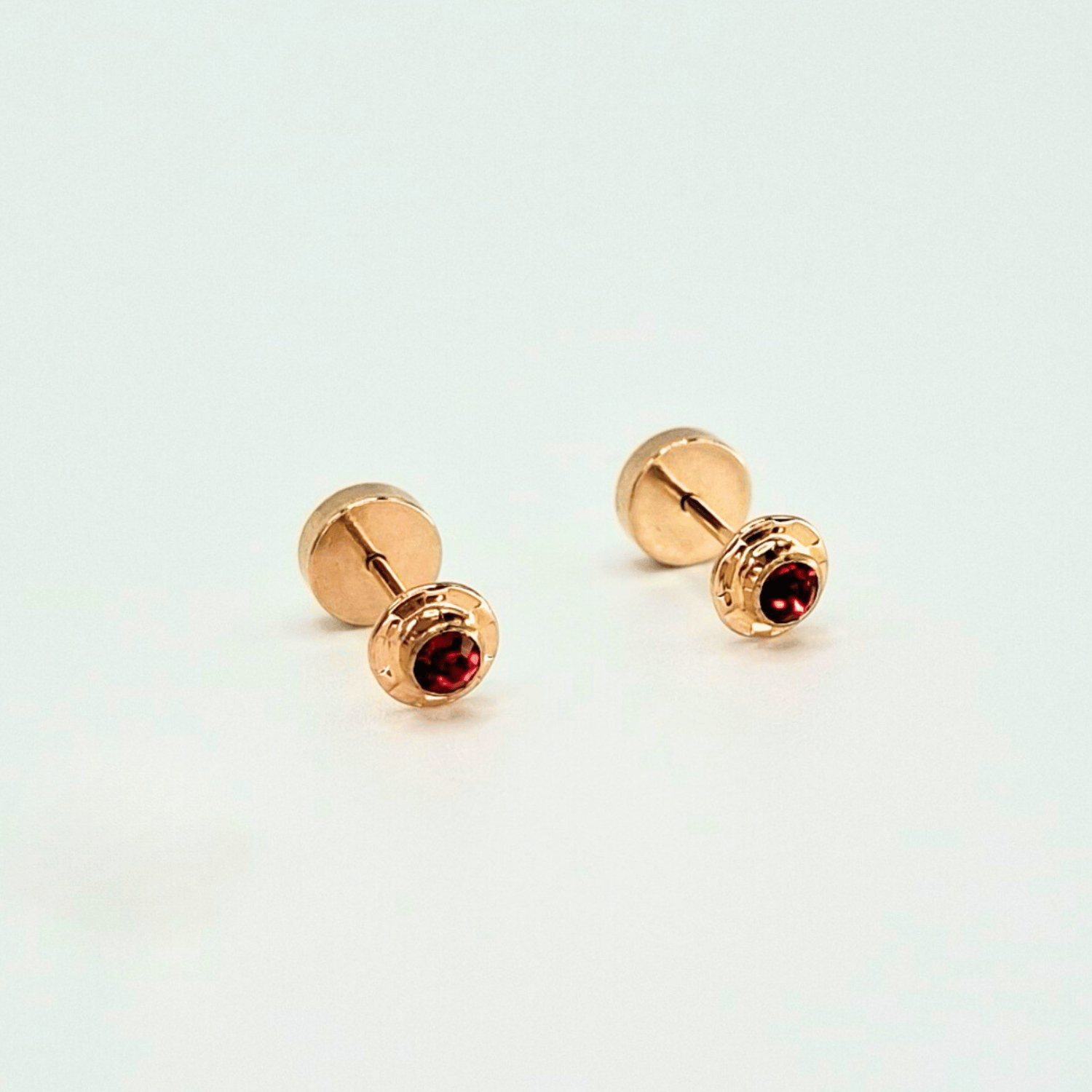 AROS ABRIDORES PARA BEBE  Y NIÑA LAMINADOS EN ORO DE 20K MODELO PIEDRA DE CIRCON S - 1