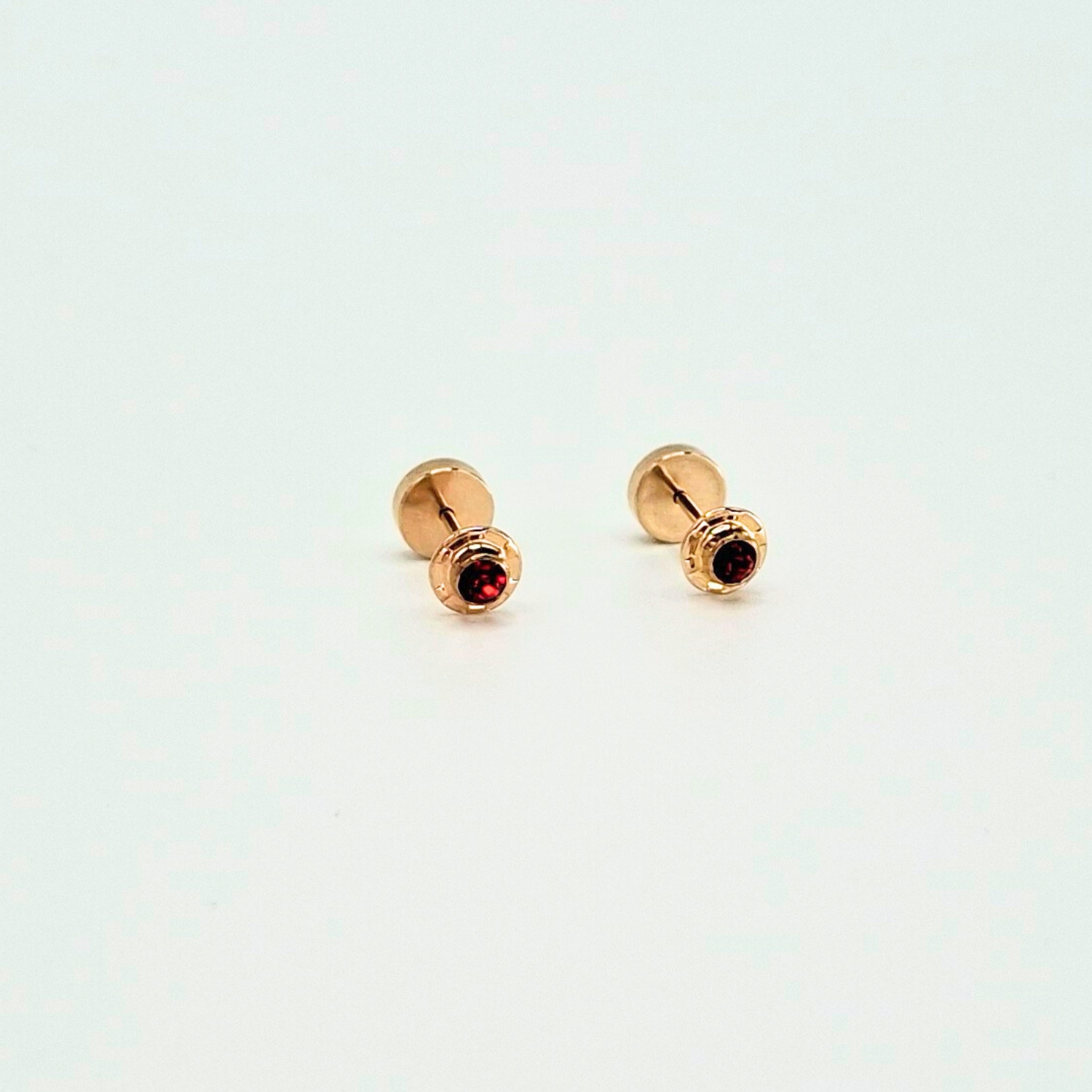AROS ABRIDORES PARA BEBE  Y NIÑA LAMINADOS EN ORO DE 20K MODELO PIEDRA DE CIRCON S - 3