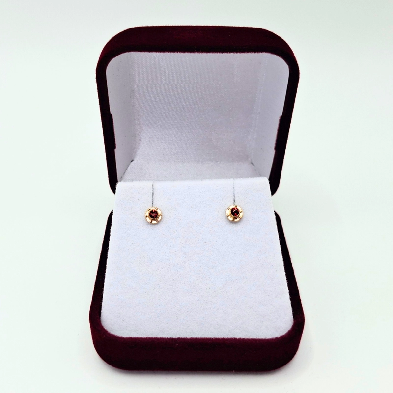 AROS ABRIDORES PARA BEBE  Y NIÑA LAMINADOS EN ORO DE 20K MODELO PIEDRA DE CIRCON S - 4