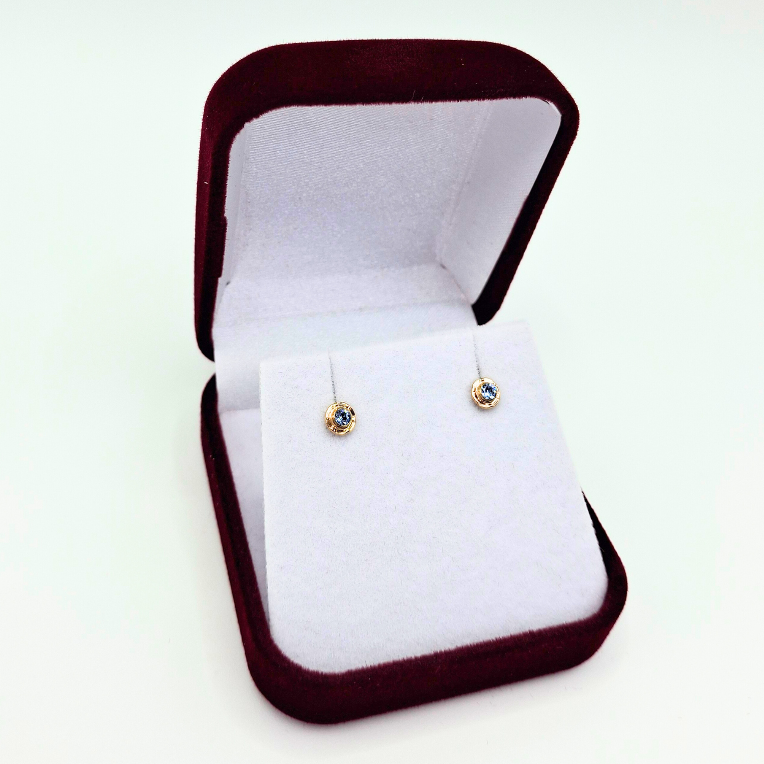 AROS ABRIDORES PARA BEBE  Y NIÑA LAMINADOS EN ORO DE 20K MODELO PIEDRA DE CIRCON S - 5