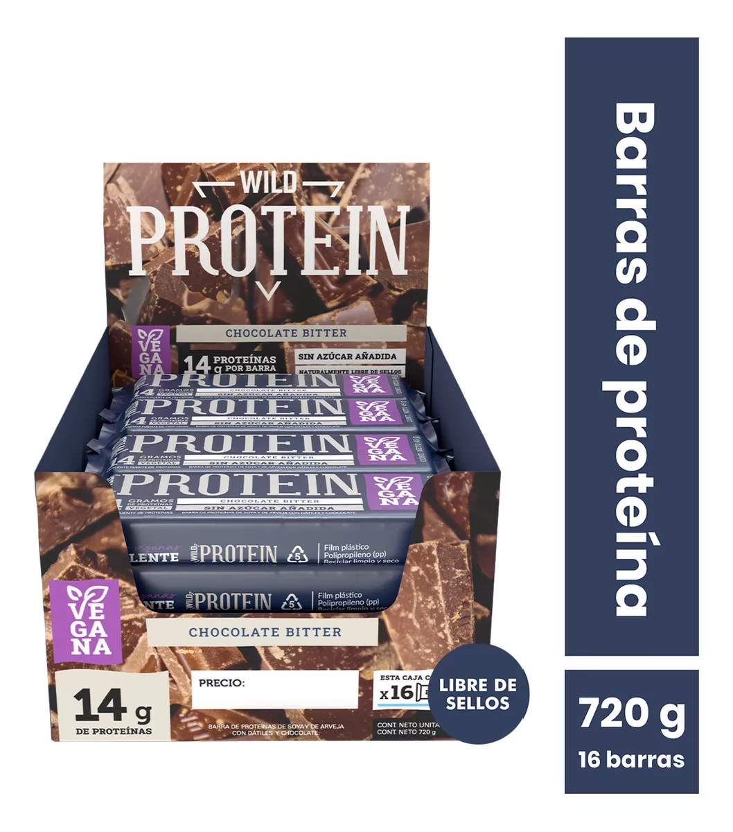 WILD PROTEIN CHOCOLATE NARANJA 16 UNIDADES - 1
