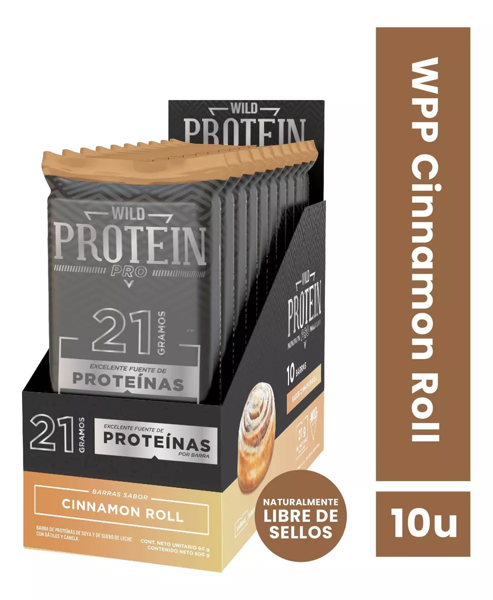 WILD PROTEIN PRO CINNAMON ROLL 10 UNIDADES - 1