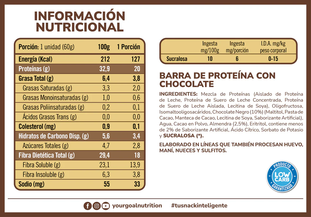 YOURGOAL TWENTY CHOCOLATE FUDGE 12 UNIDADES - 4