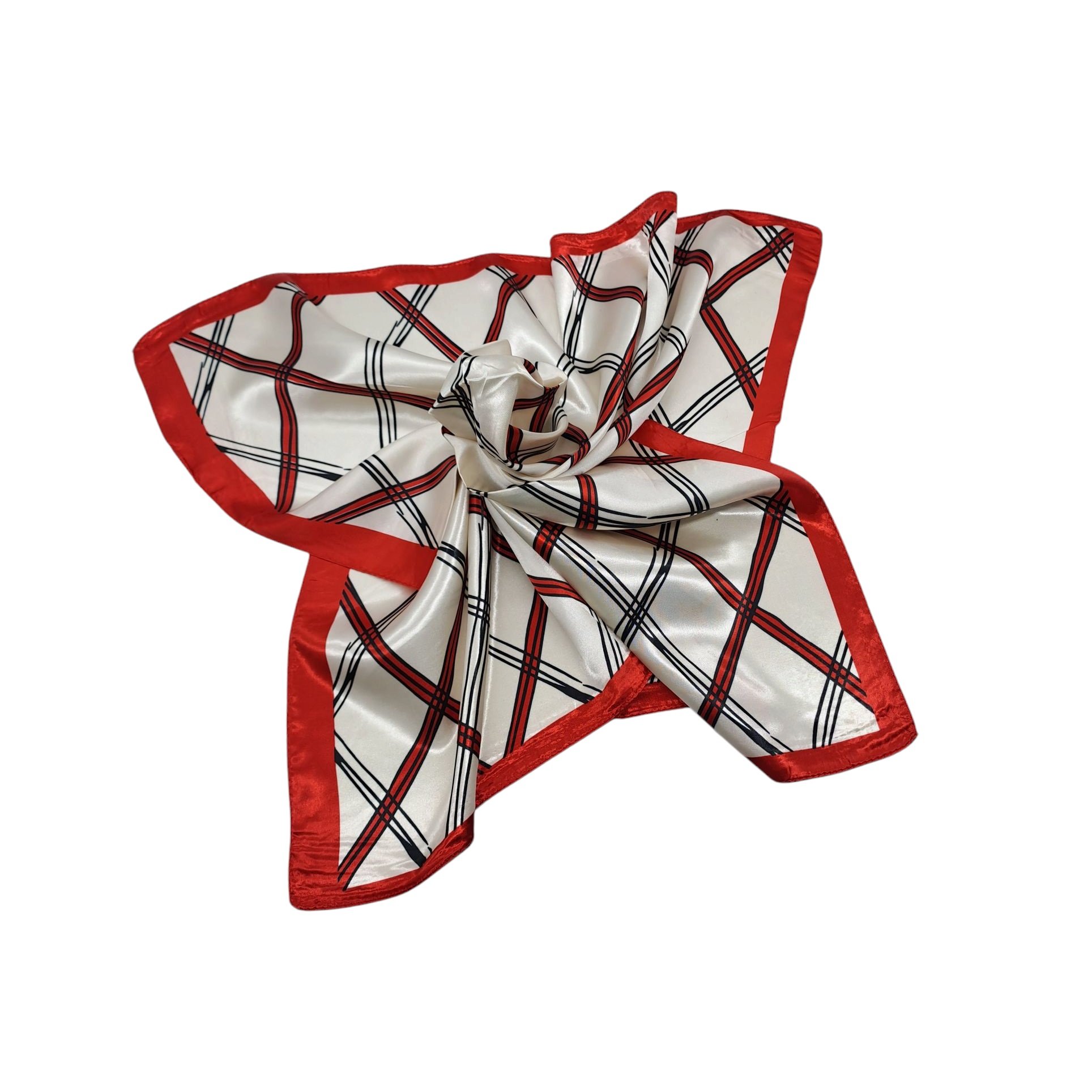 PAÑUELO SATINADO MUJER DISEÑO RAYAS 60 X 60 CMS - 1