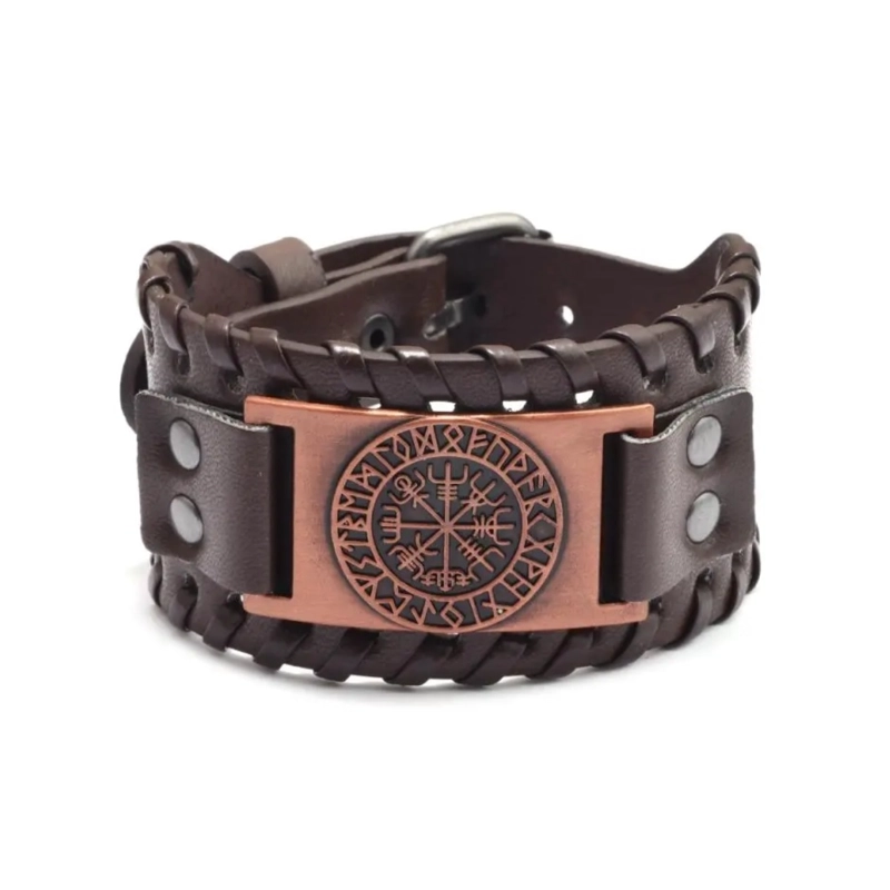 PULSERA VIKINGA EN COLOR CAFE - 1