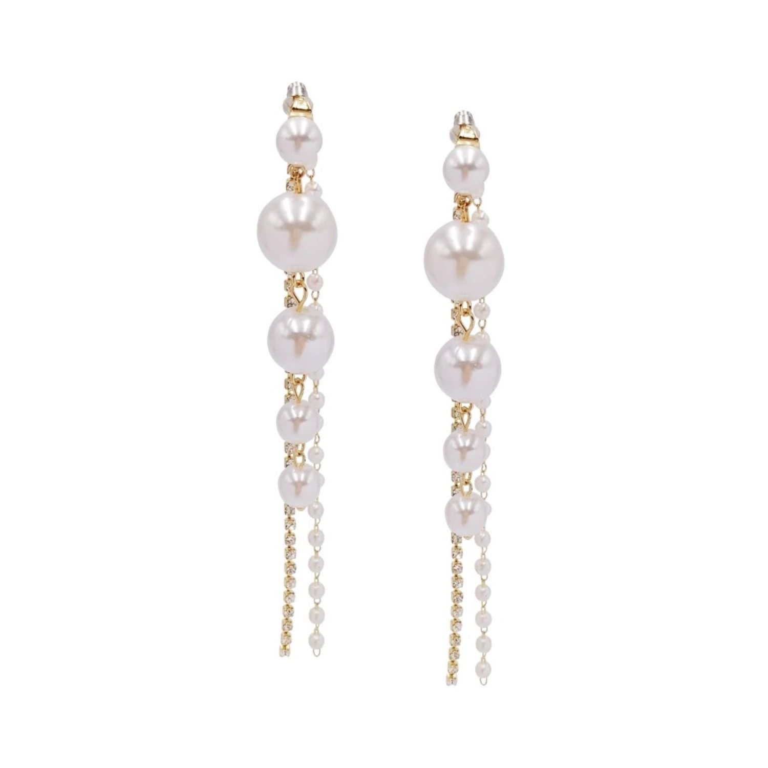 AROS COLGANTES DISEÑO PERLAS Y CIRCONES - 1