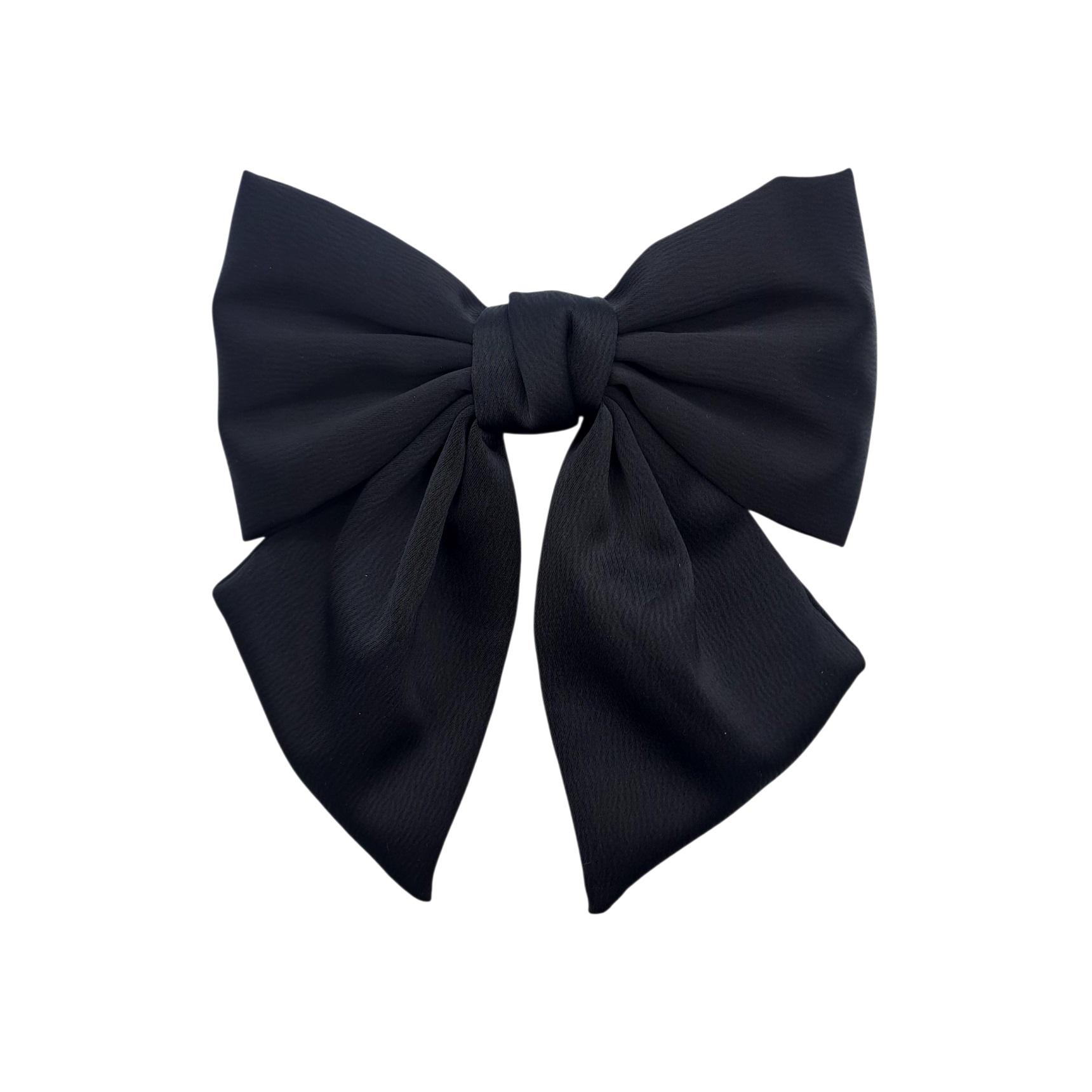 LAZO PARA EL CABELLO CON PINCHE ACCESORIO DE MODA COLOR NEGRO - 1