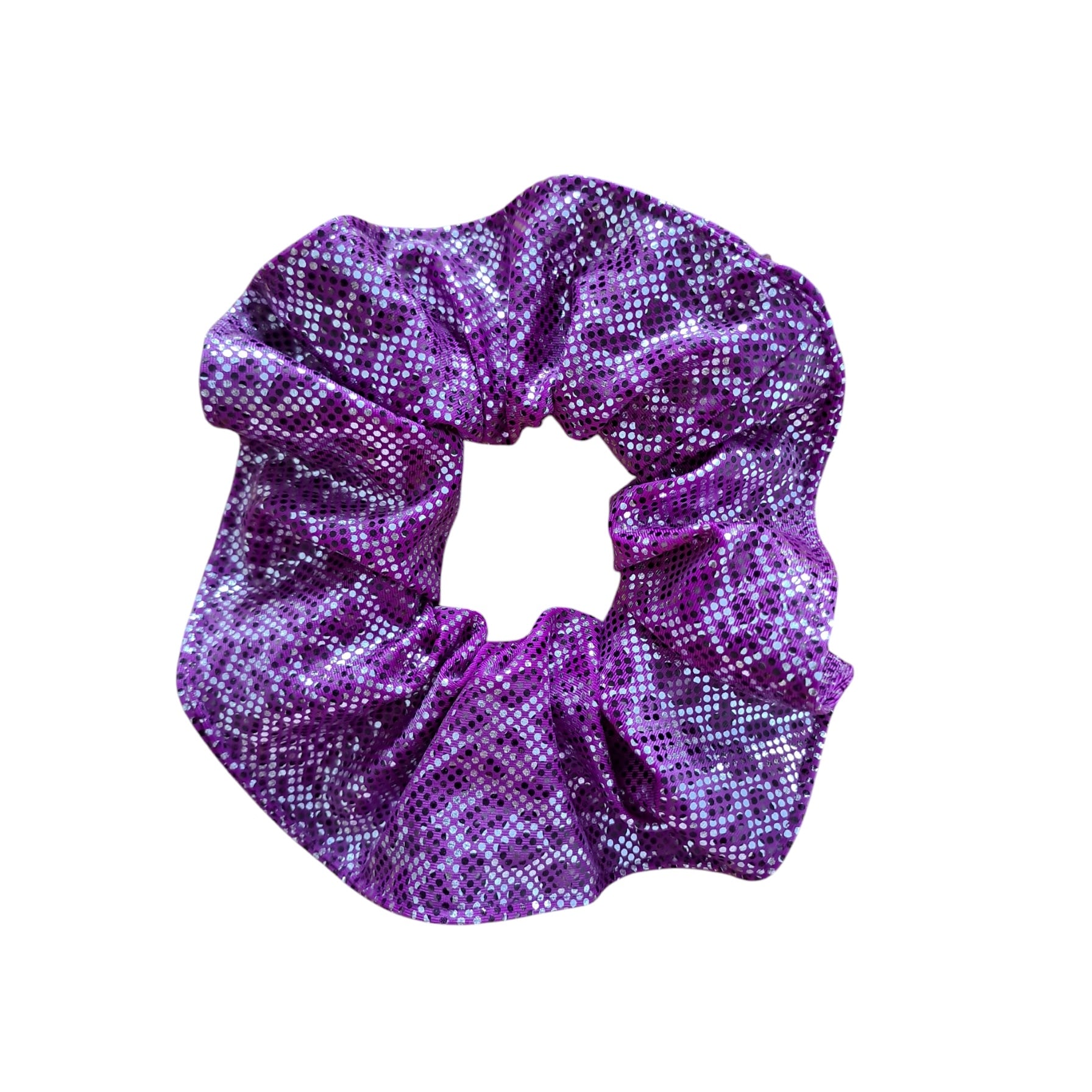 SCRUNCHIE COLET XL COLOR MORADO CON BRILLOS - 1