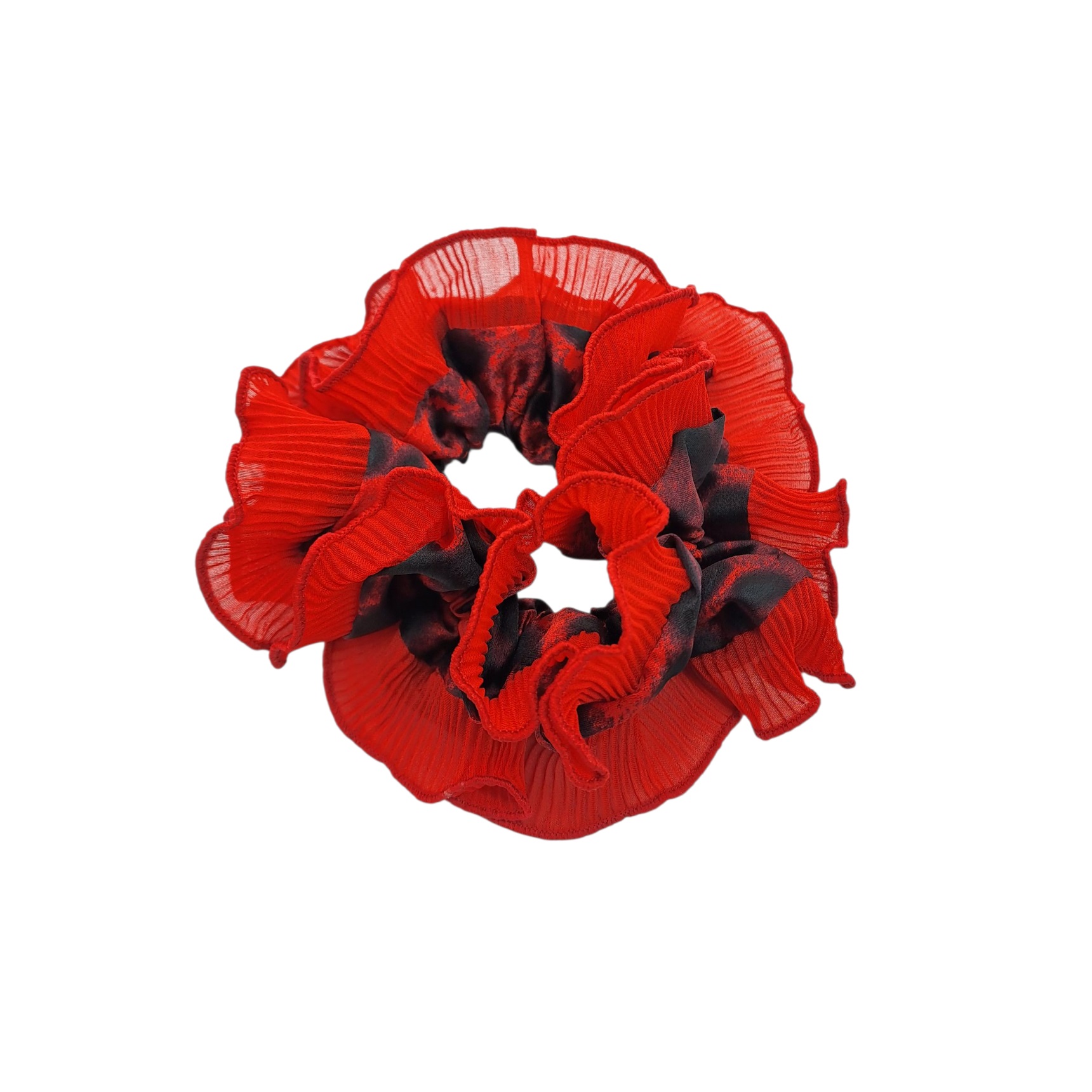 SCRUNCHIE COLET XL RUMBA DOBLE COLOR ROJO - 1