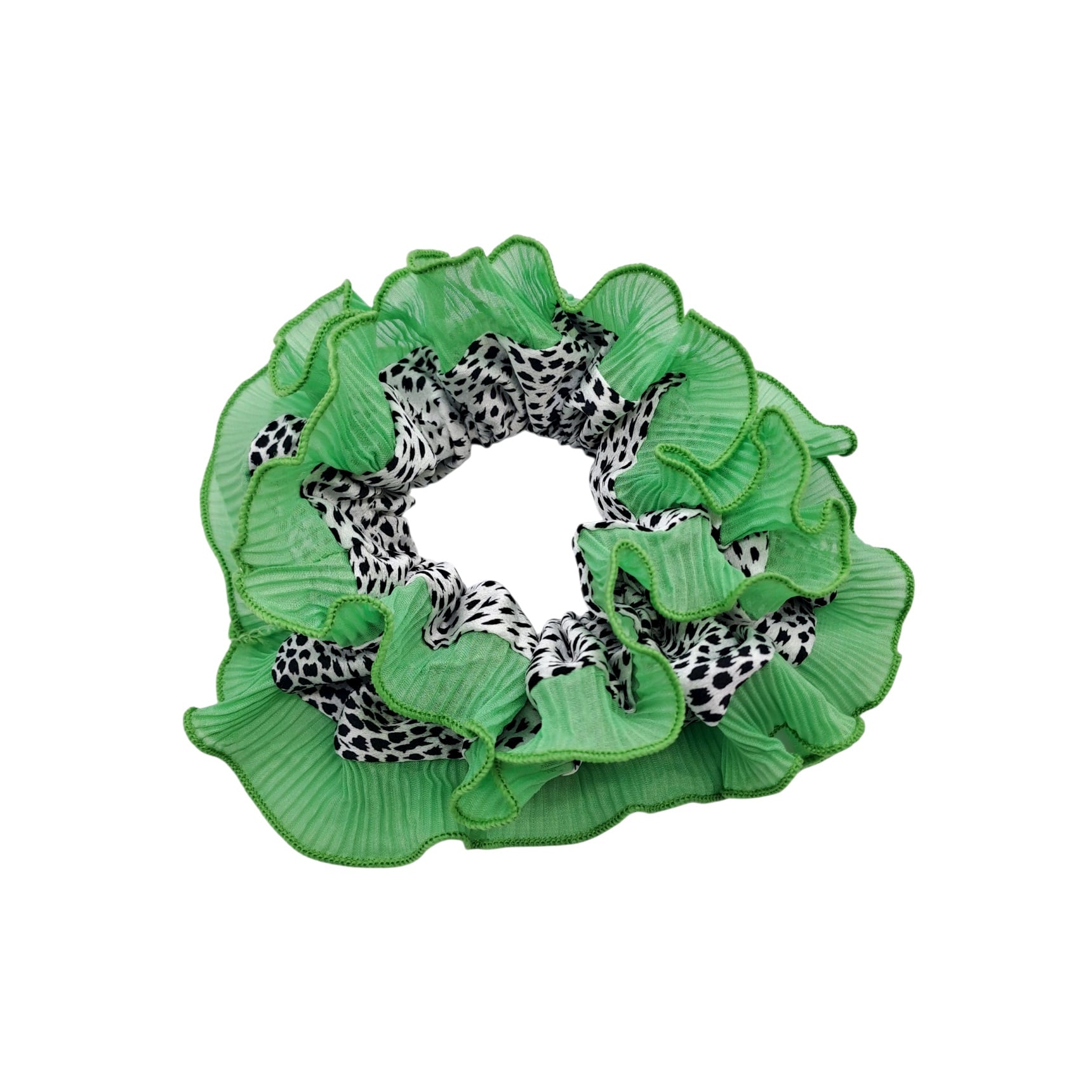 SCRUNCHIE COLET XL RUMBA DOBLE COLOR VERDE - 1