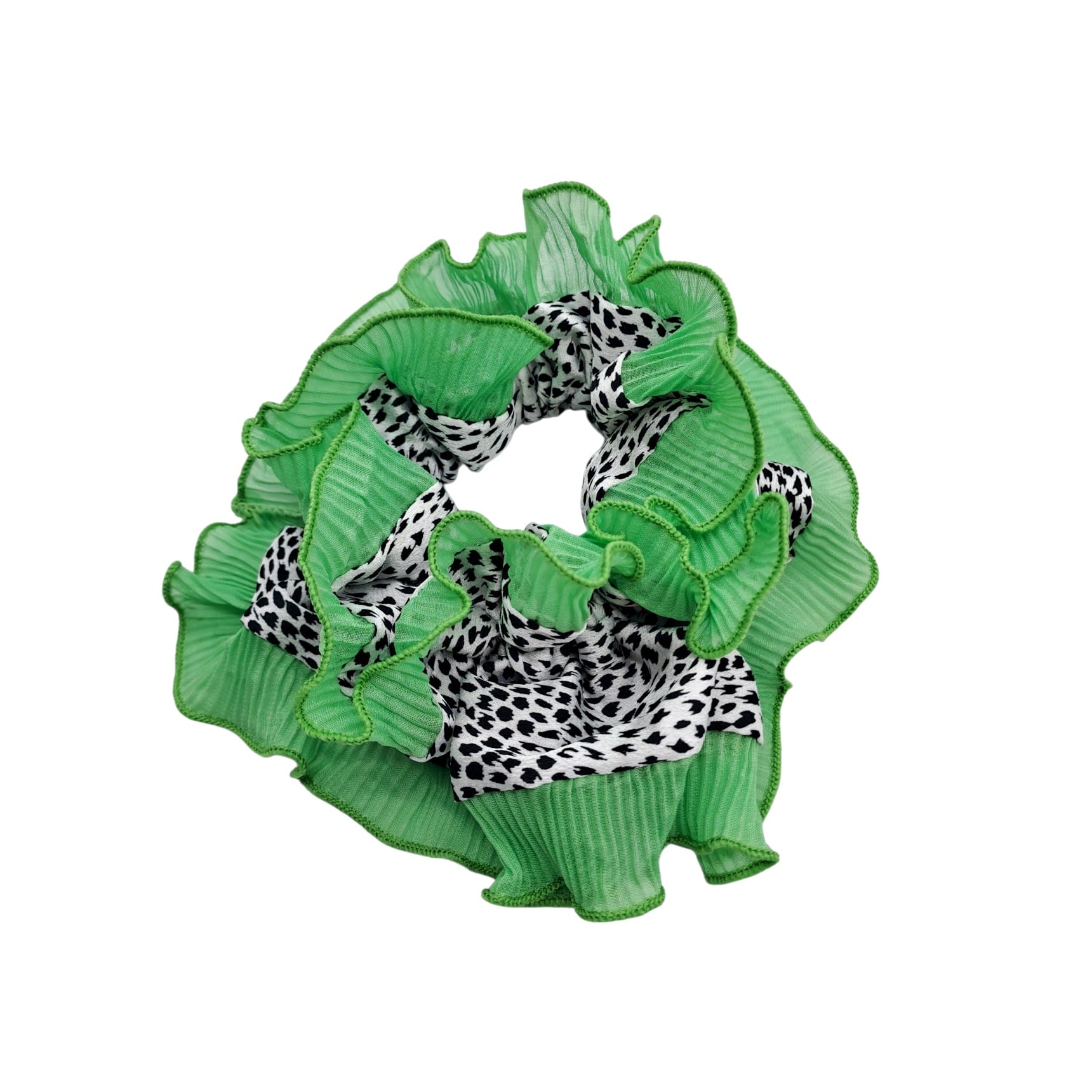 SCRUNCHIE COLET XL RUMBA DOBLE COLOR VERDE - 2