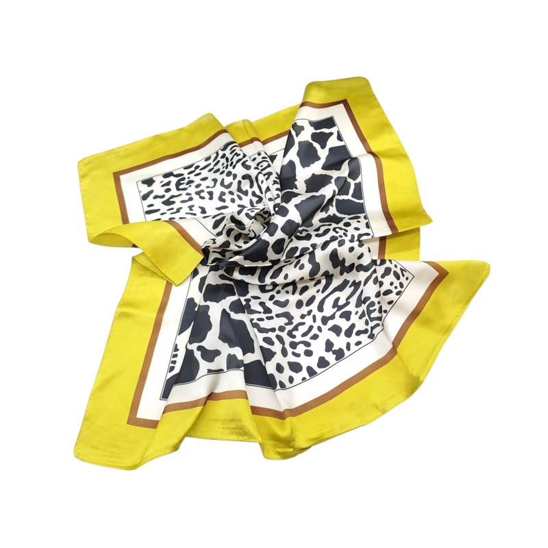 PAÑUELO BANDANA SATE N MUJER ANIMAL PRINT Y AMARILLO - 2