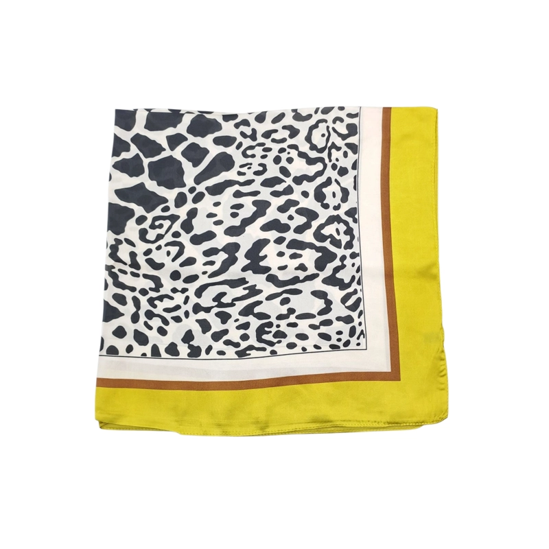 PAÑUELO BANDANA SATE N MUJER ANIMAL PRINT Y AMARILLO - 3