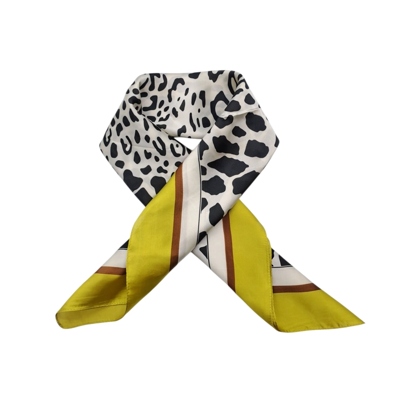 PAÑUELO BANDANA SATE N MUJER ANIMAL PRINT Y AMARILLO - 4