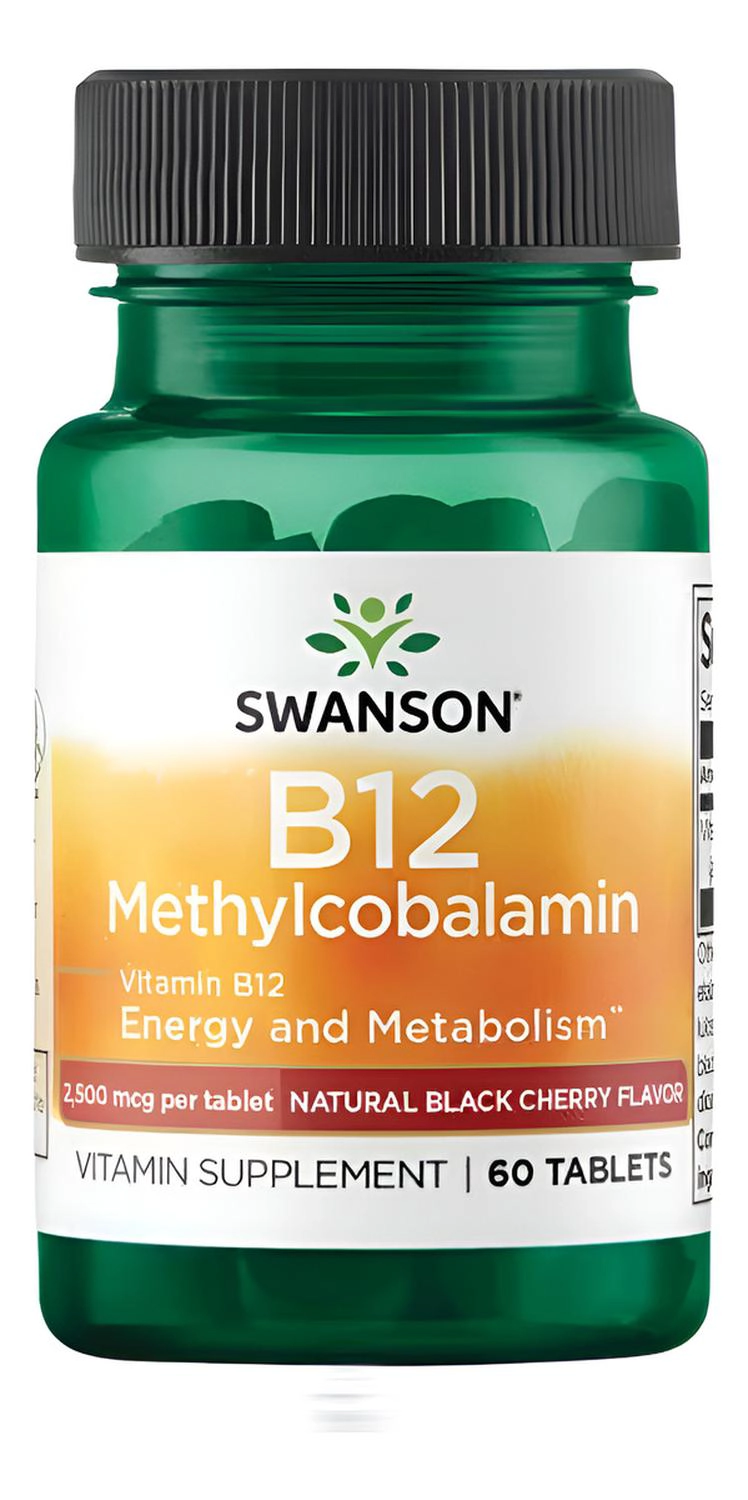 SWU783 VITAMIN B12 METHYLCOBALAMIN - NATURAL CHERRY FLAVORED 2.500 MCG 60 TABS - 1
