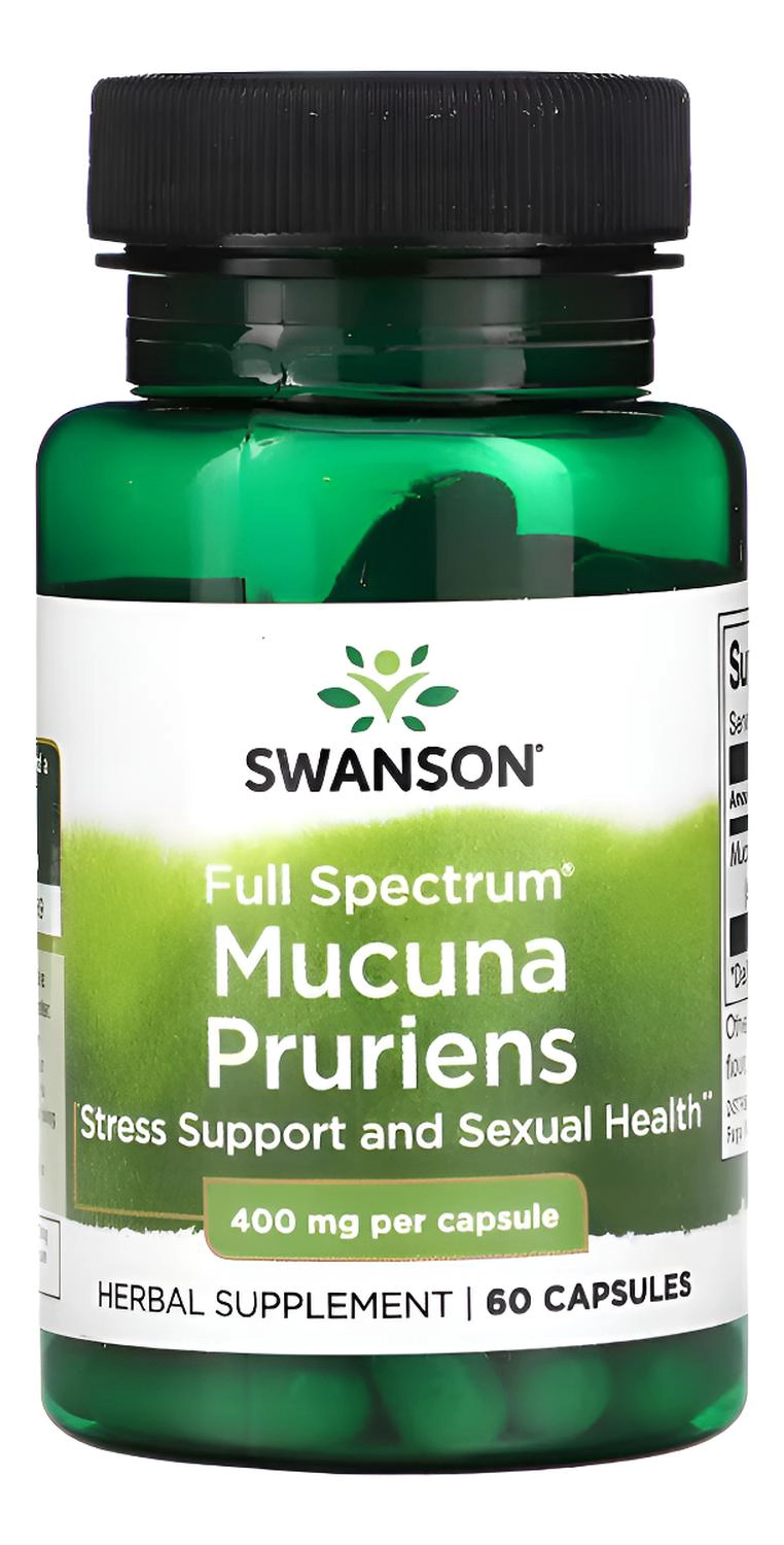 SWANSON FULL SPECTRUM MUCUNA PRURIENS 400 MG 60 CAPS SIN SABOR - 1