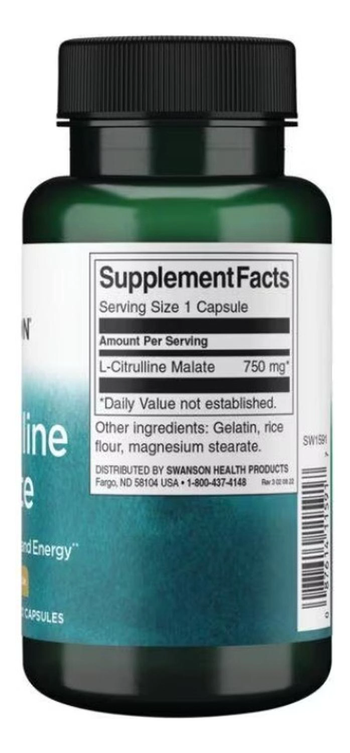 SW1591 L-CITRULLINE MALATE 750 MG 60 CAPS - 3