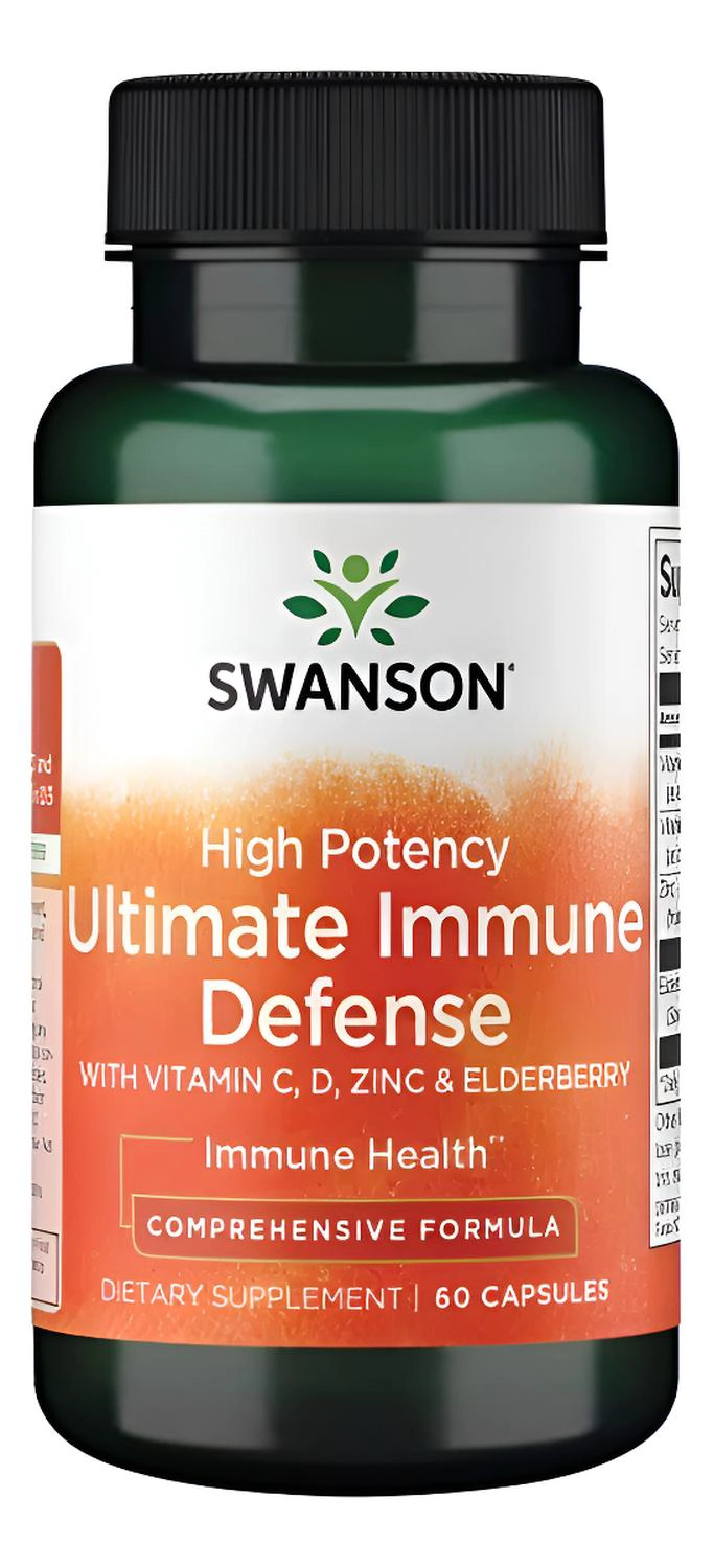 SW1812 HIGH POTENCY ULTIMATE IMMUNE DEFENSE WITH C, D, ZINC & ELDERBERRY 60 CAPS - 1