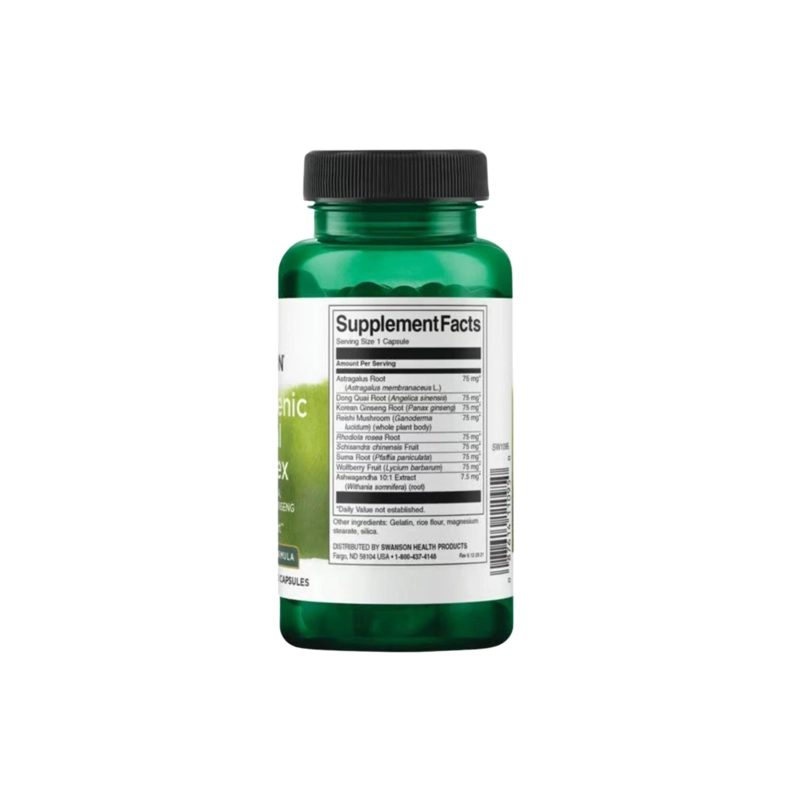 SW1095 ADAPTOGENIC HERBAL COMPLEX WITH RHODIOLA. ASHWAGANDHA & GINSENG 60 CAPS - 2