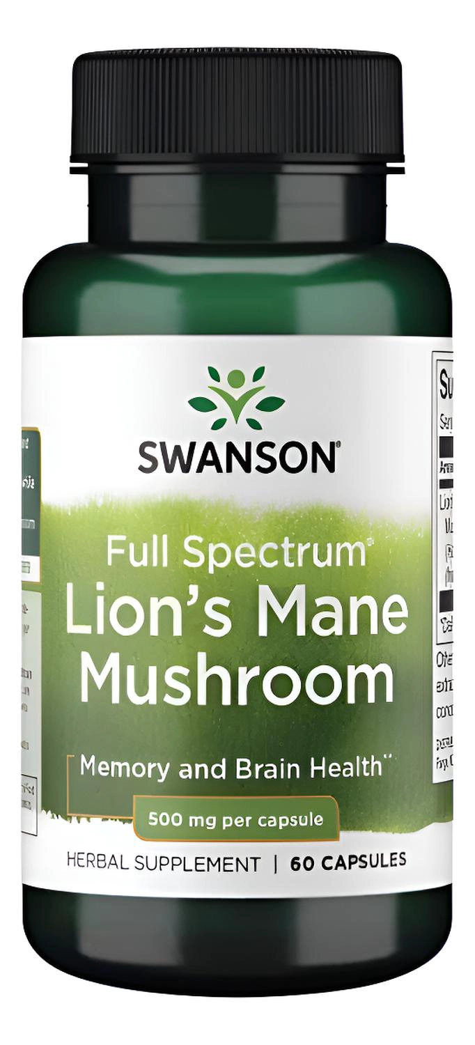 SW1096 FULL SPECTRUM LION S MANE MUSHROOM 500 MG 60 CAPS - 1