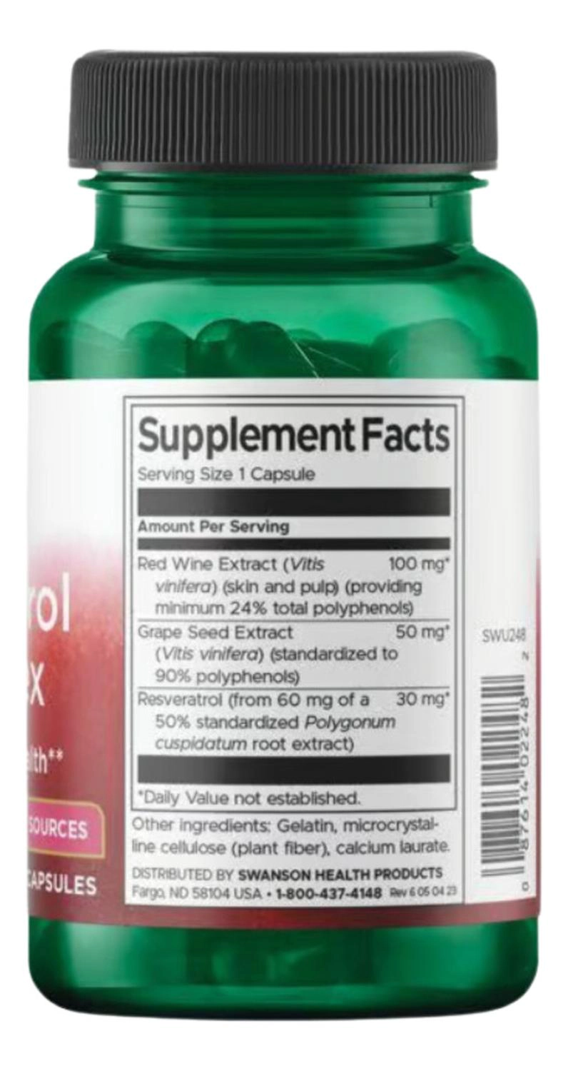 SWU248 RESVERATROL COMPLEX 180 MG 60 CAPS - 2
