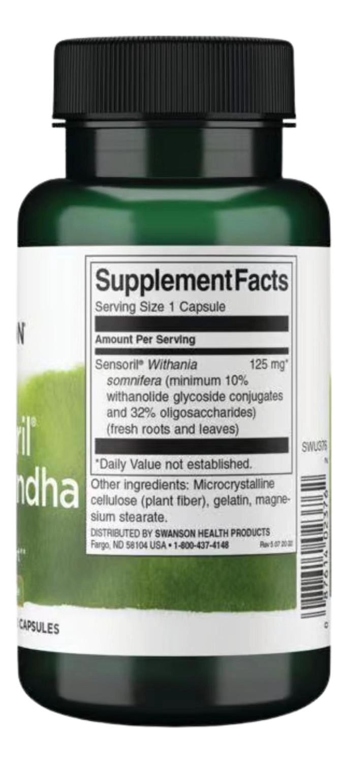 SWANSON SENSORIL ASHWAGANDHA 125 MG 120 CAPSULAS SWANSON SENSORIL ASHWAGANDHA 125 MG 120 CAPSULAS - 2