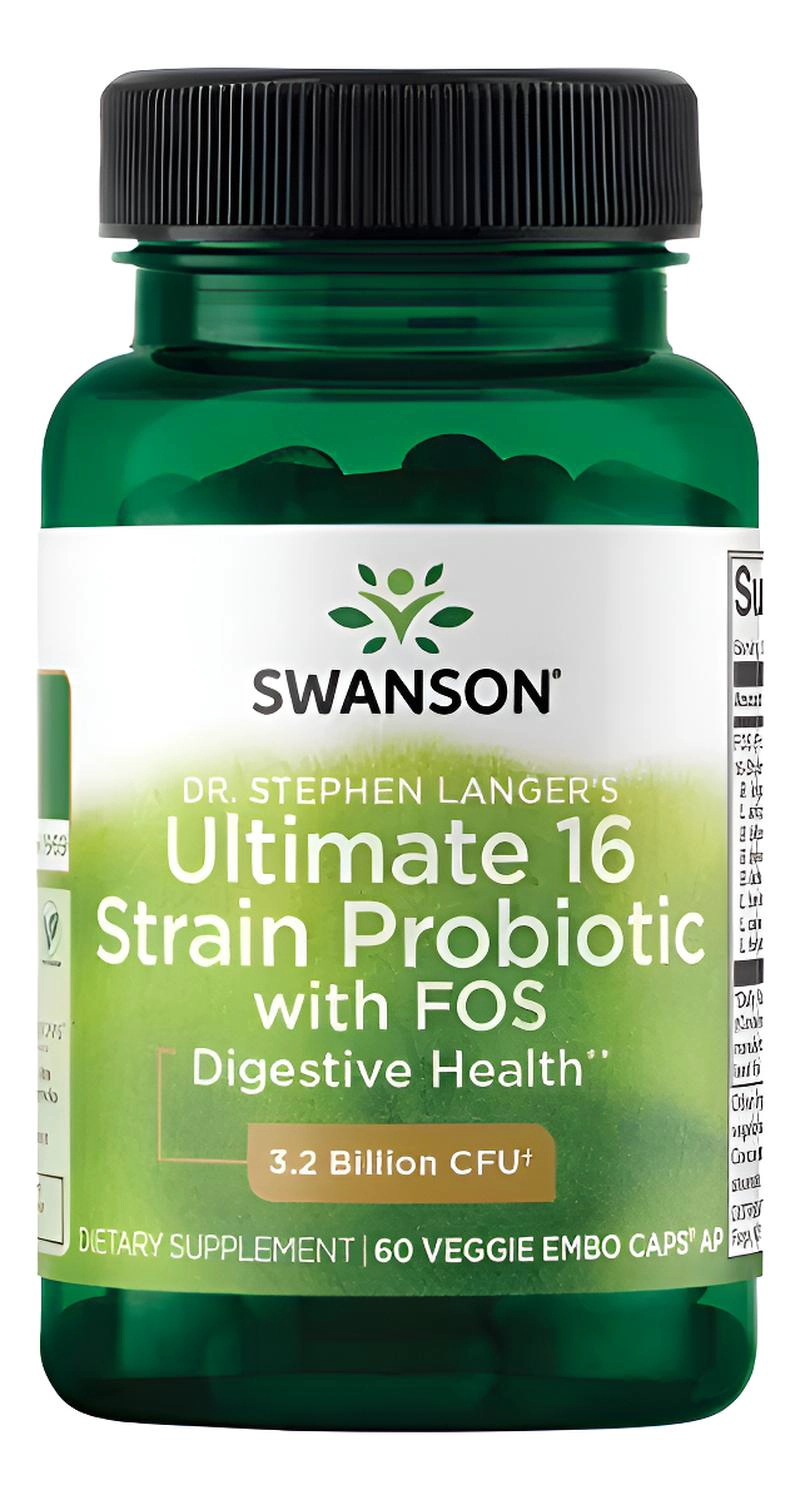 SWA051 DR.STEP LANGERS ULMT 16 STRAIN PROBIOTIC W/FOS 3.2 BILLION CFU 60 VEG CAP - 1