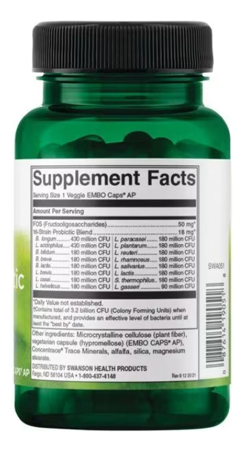SWA051 DR.STEP LANGERS ULMT 16 STRAIN PROBIOTIC W/FOS 3.2 BILLION CFU 60 VEG CAP - 2