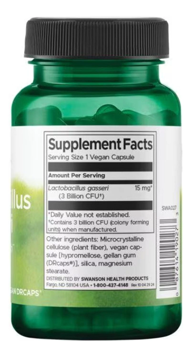 SWA027 LACTOBACILLUS GASSERI 3 BILLION CFU 60 VEGAN DRCAPS - 3
