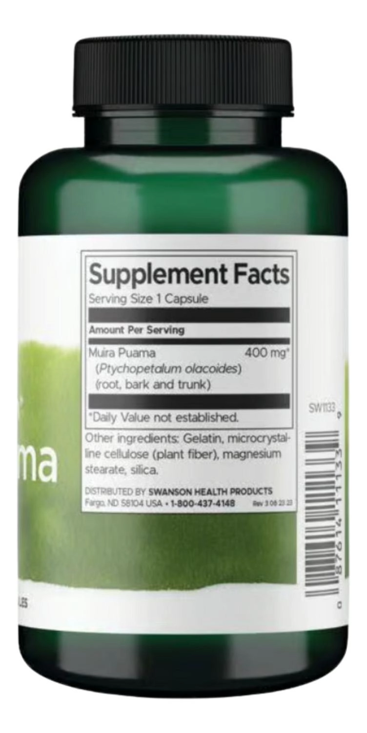 SWANSON FULL SPECTRUM MUIRA PUAMA 400MG 90 CAPS - 3