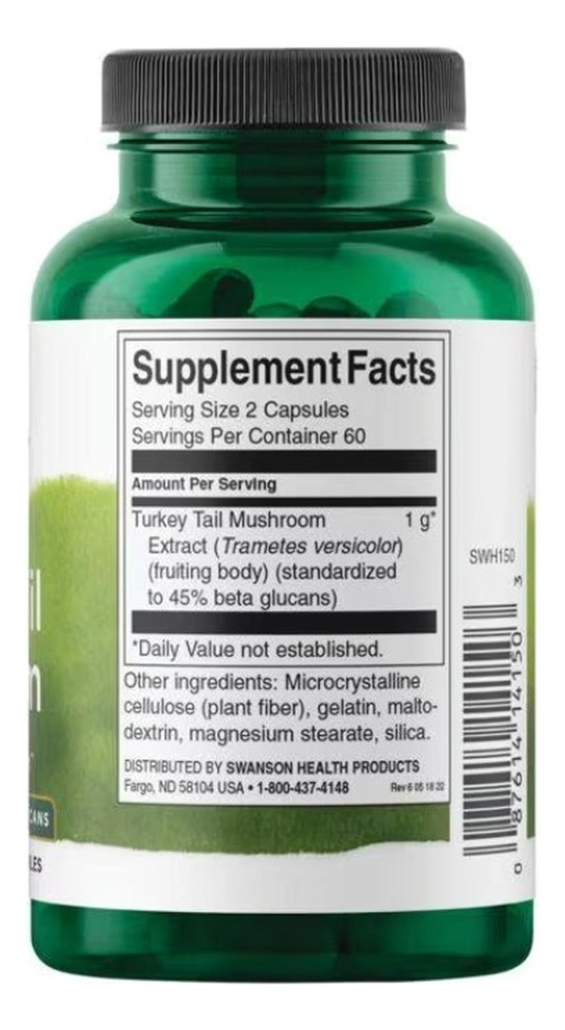 SWH150 HRB TURKEY TAIL MUSHROOM 500 MG 120 CAPS - 3