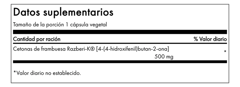 SWD078 MAXIMUM STRENGTH RAZBERI-K RASPBERRY KETONES 500 MG 60 VEG CAPS - 3