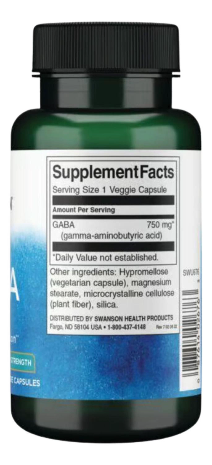 SWU676 GABA - MAXIMUM STRENGTH 750 MG 60 VEG CAPS - 4