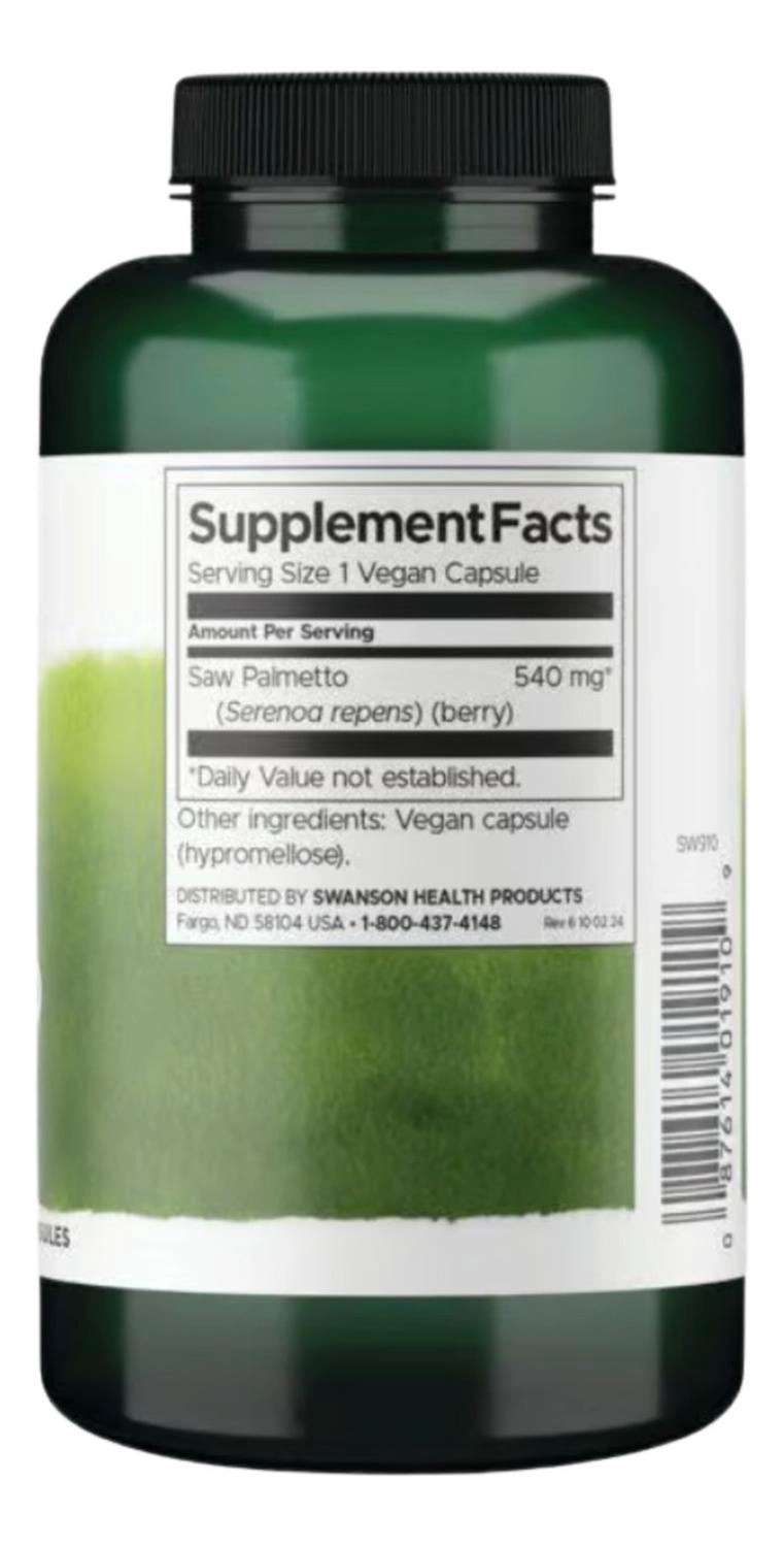 SWANSON SAW PALMETTO 540MG 250 CAPS SWANSON SAW PALMETTO 540MG 250 CAPS - 3