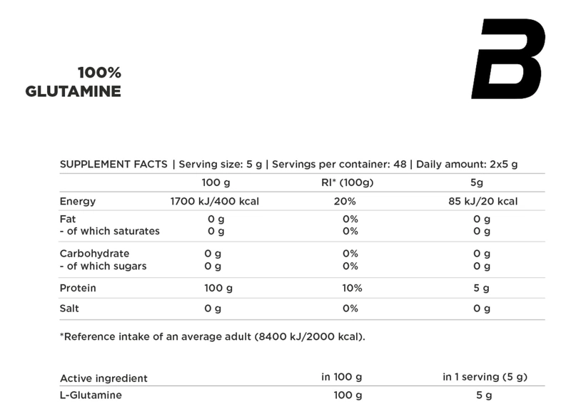 BIO L-GLUTAMINE 500G JAR - 3