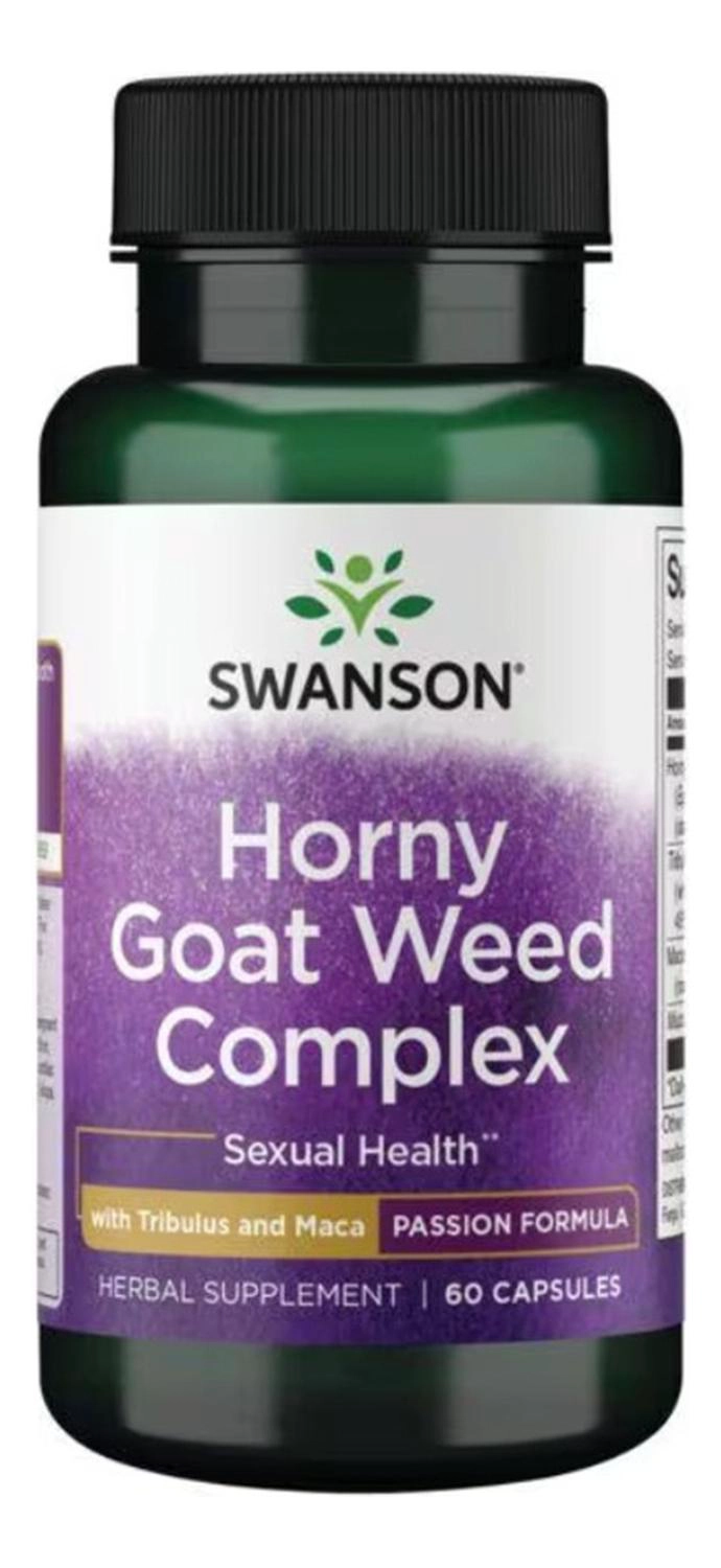 SWP028 HORNY GOAT WEED COMPLEX WITH TRIBULUS AND MACA 60 CAPS - 1