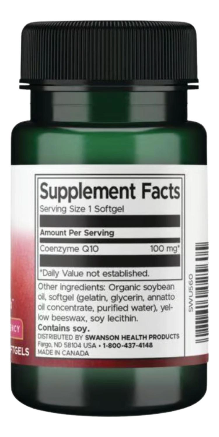 SWANSON COQ10 - HIGH POTENCY 100MG 50 SGELS SWANSON COQ10 - HIGH POTENCY 100MG 50 SGELS - 2