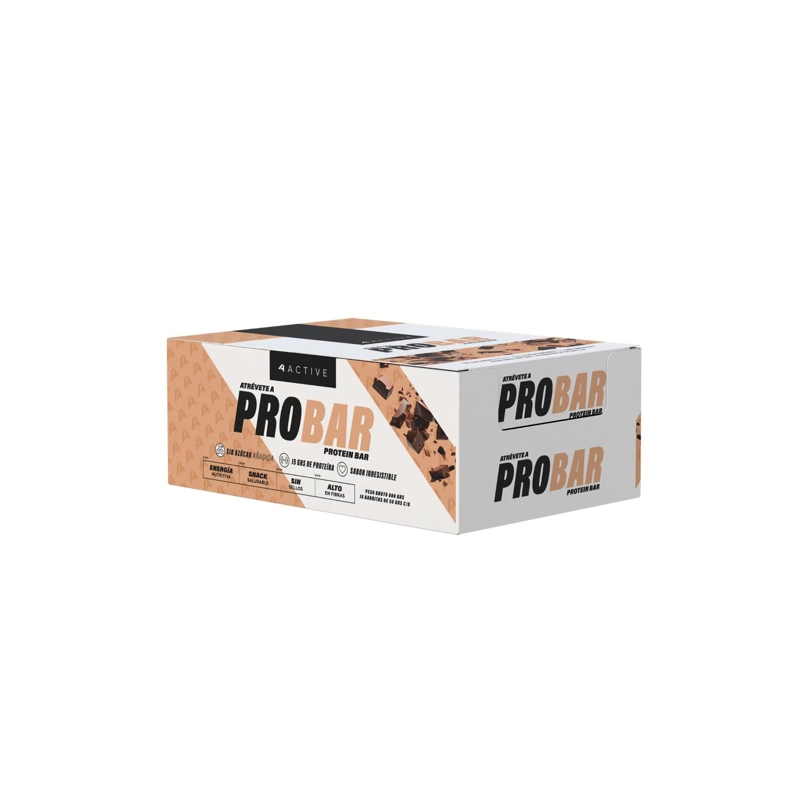 4ACTIVE PROBAR PROTEIN BAR 50G - 16 UNIDADES CHOCOLATE - 1