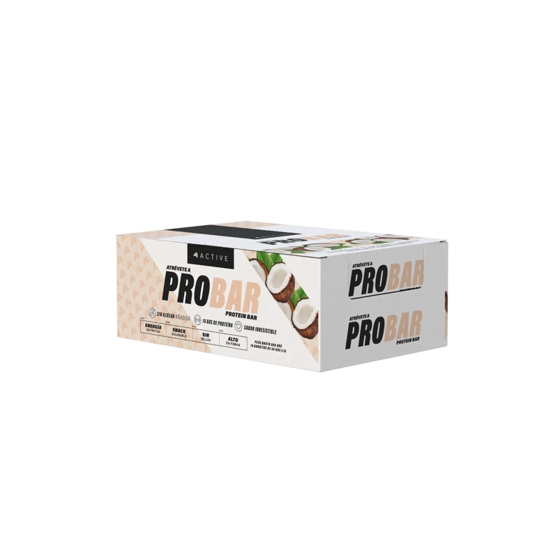 4ACTIVE PROBAR PROTEIN BAR 50G - 16 UNIDADES CHOCOLATE - 4