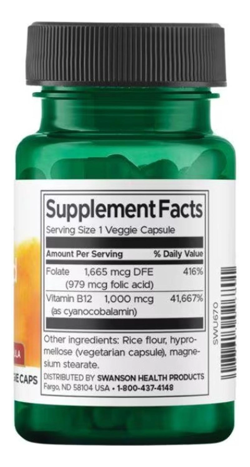 SWU670 FOLIC ACID & B12 30 VEG CAPS - 3