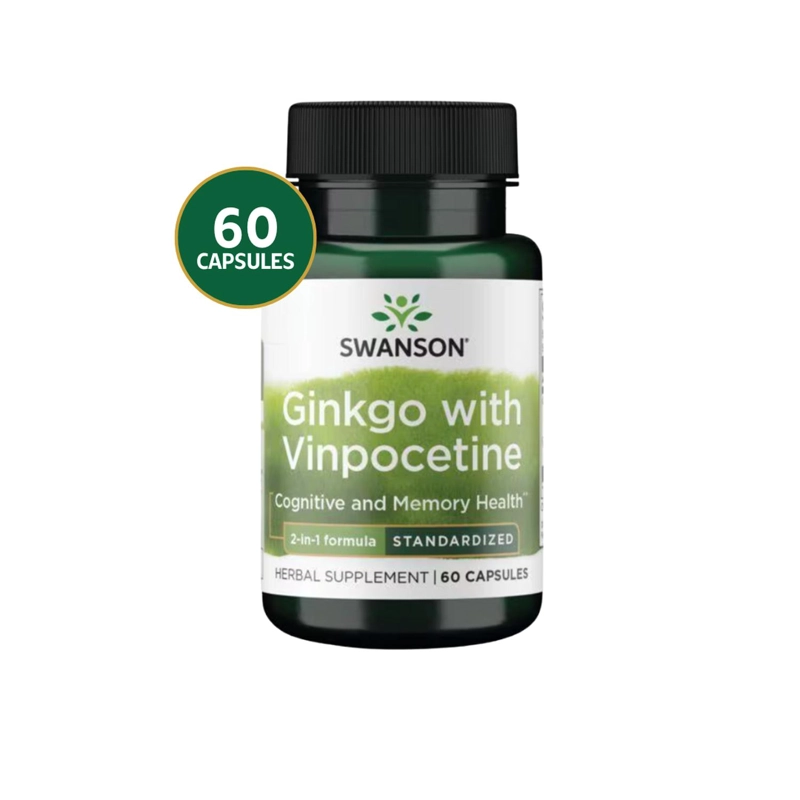 SWH074 GINKGO WITH VINPOCETINE - STANDARDIZED 60 CAPS - 2