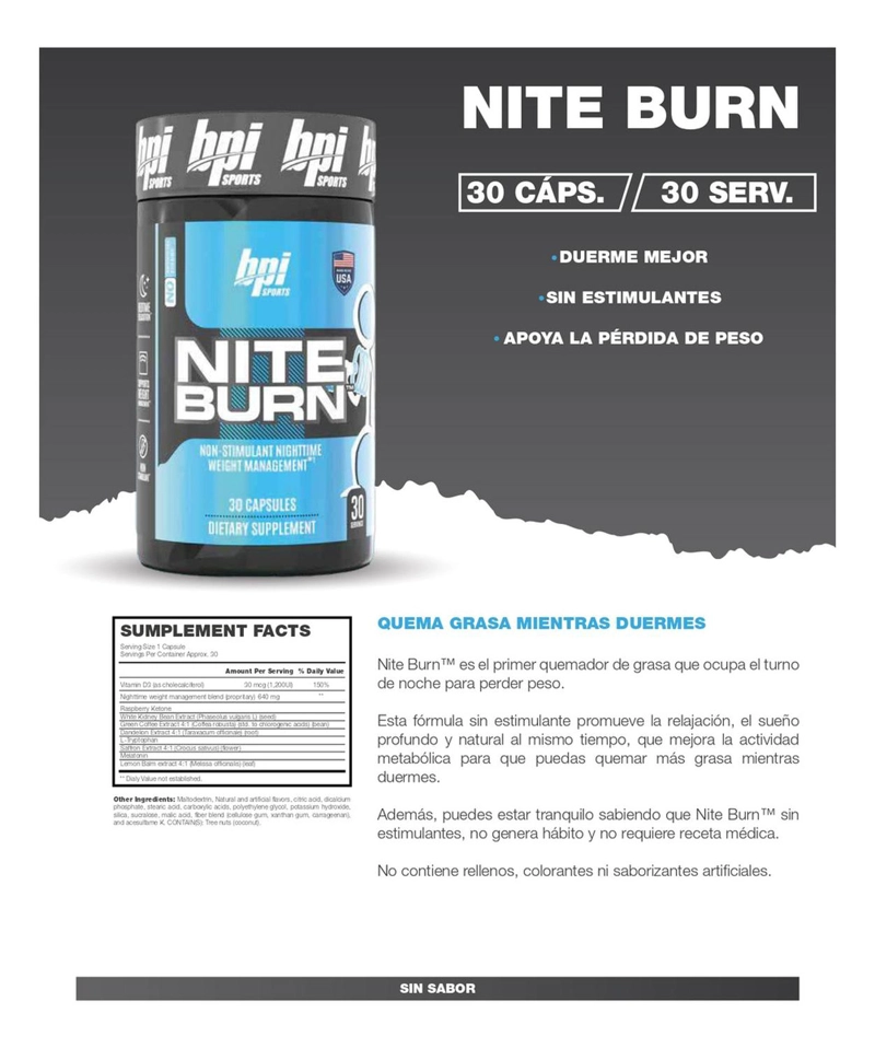 BPI NITE - BURN 30 CAPS - 2