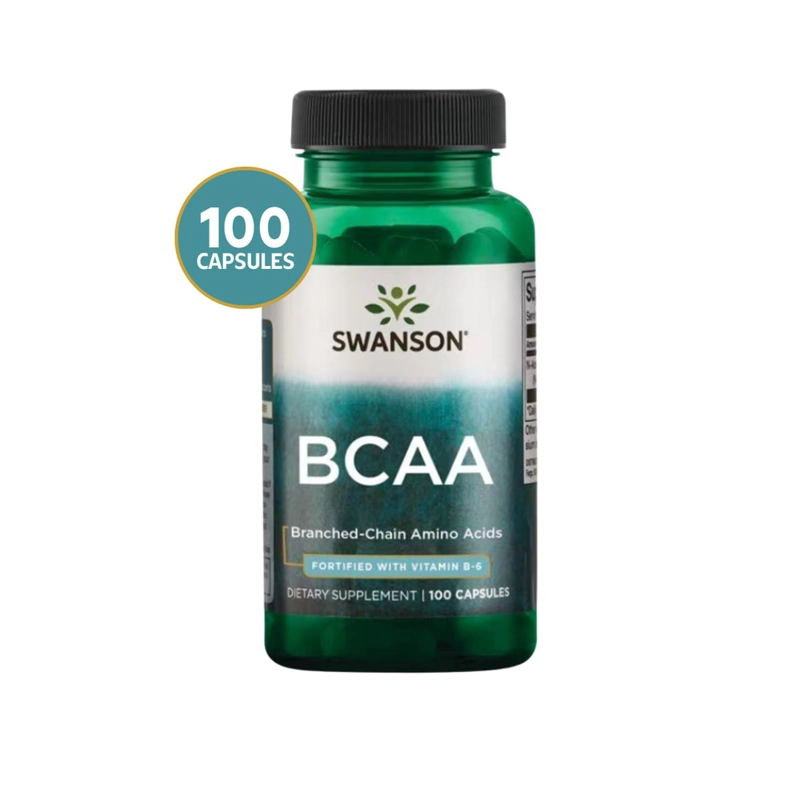 SW927 BCAA BRANCHED-CHAIN AMINO ACIDS - FORTIFIED WITH VITAMIN B6 100 CAPS - 2