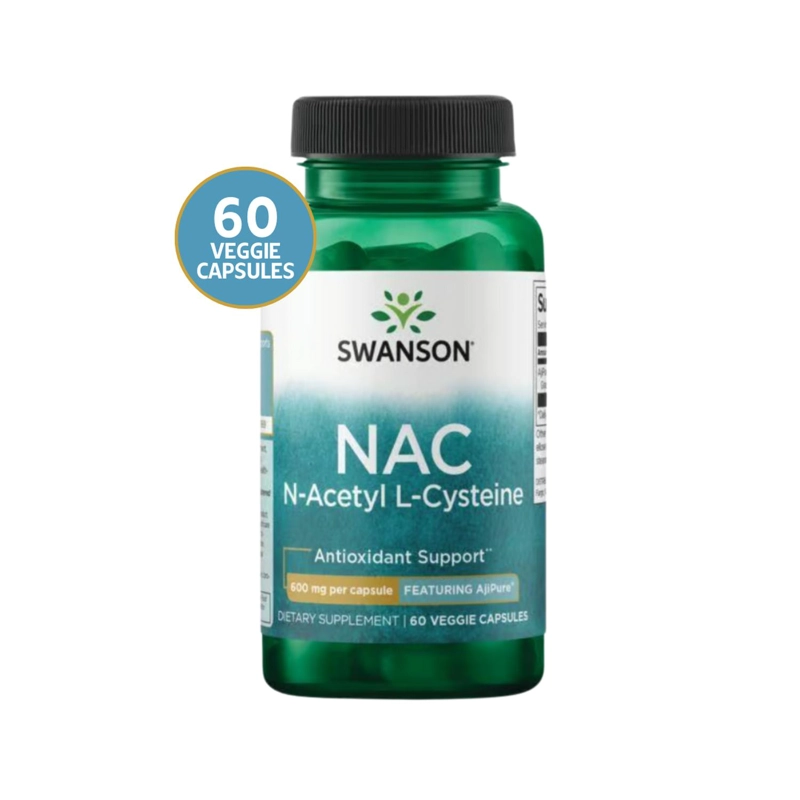 SWANSON NAC N-ACETYL-CYSTEINE 600MG 60 VEG CAPS SWANSON NAC N-ACETYL-CYSTEINE 600MG 60 VEG CAPS - 1