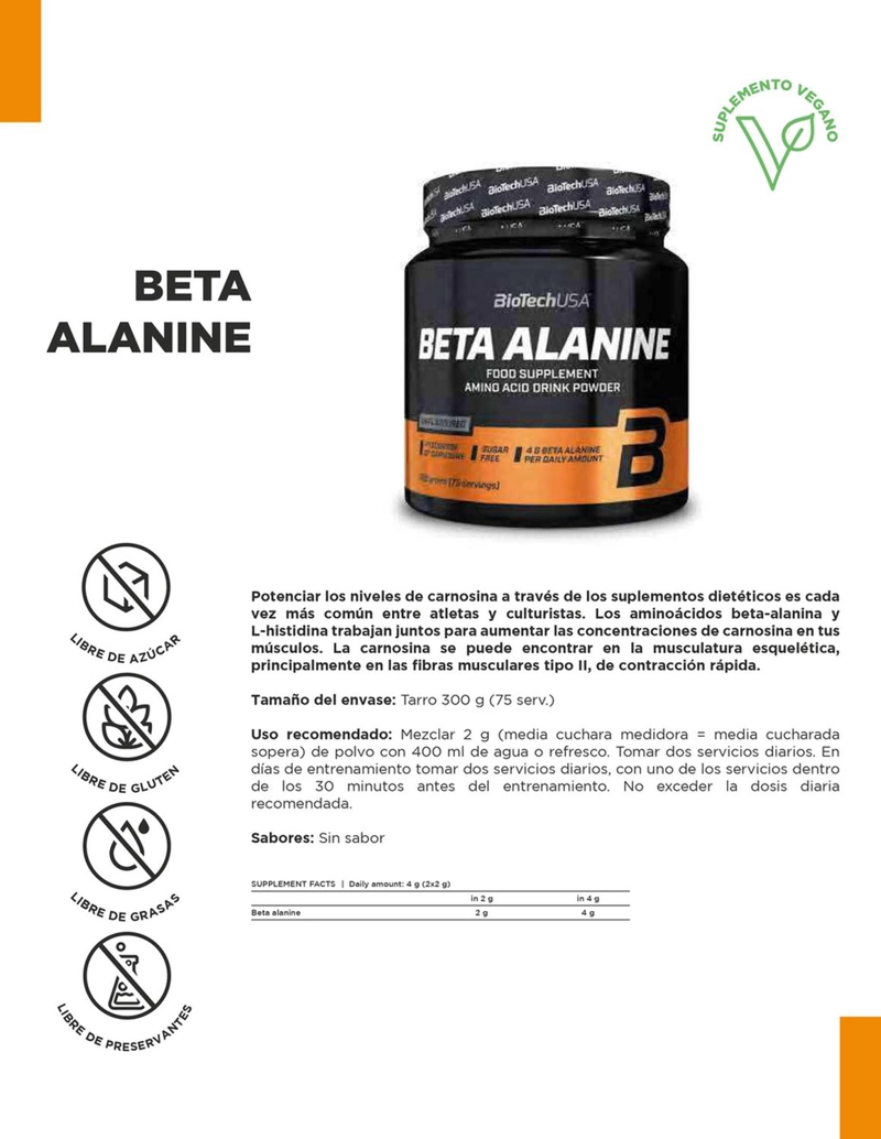 BIO BETA ALANINE 300 GR - 2
